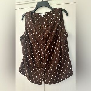 Croft & Barrow Brown Giraffe Tank Size Large